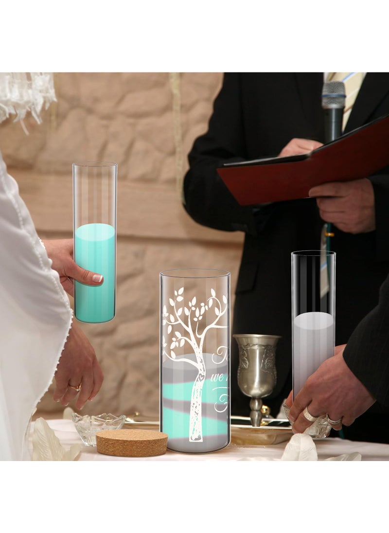 Irenare Irenare Unity Sand for Wedding Ceremony Set Wedding Sand Vase Kit Include Sand Ceremony Vase  Sand  Cork Stopper for Weddings Engagement Anniversary Memorial Bridal Party(Tree)  - Image 4