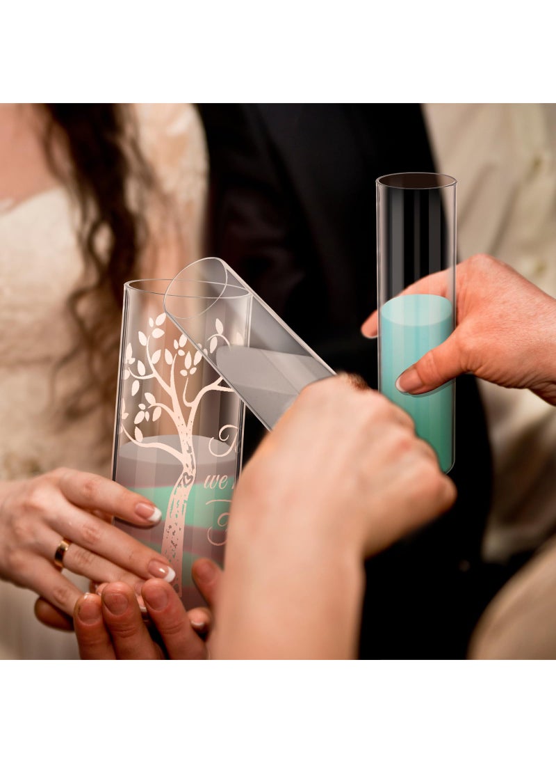 Irenare Irenare Unity Sand for Wedding Ceremony Set Wedding Sand Vase Kit Include Sand Ceremony Vase  Sand  Cork Stopper for Weddings Engagement Anniversary Memorial Bridal Party(Tree)  - Image 5