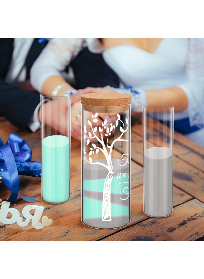 Irenare Irenare Unity Sand for Wedding Ceremony Set Wedding Sand Vase Kit Include Sand Ceremony Vase  Sand  Cork Stopper for Weddings Engagement Anniversary Memorial Bridal Party(Tree)  - Image 2