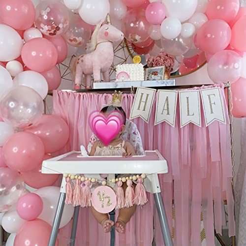 EASUTE 100PCS Pink Balloons Garland with Pink and White Balloons Confetti Balloons for Birthday Party Bridal Baby Shower Engagement Wedding Party Decor - Image 4