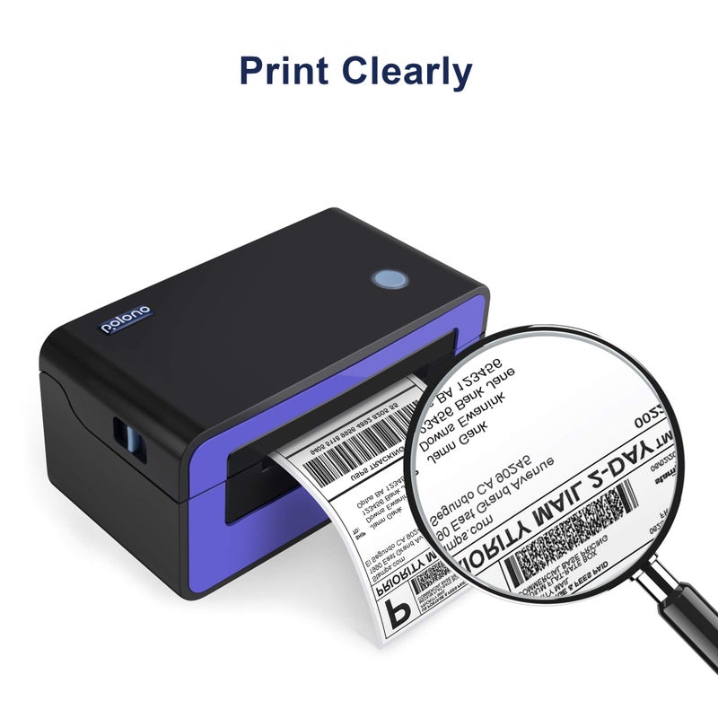 POLONO Genuine 4" x 6" Direct Thermal Shipping Label, Thermal Label (Pack of 1000), Perforated Fanfold Labels Compatible with POLONO PL80E, PL70E, PL60 Label Printer, BPA & BPS Free, Commercial Grade - Image 3