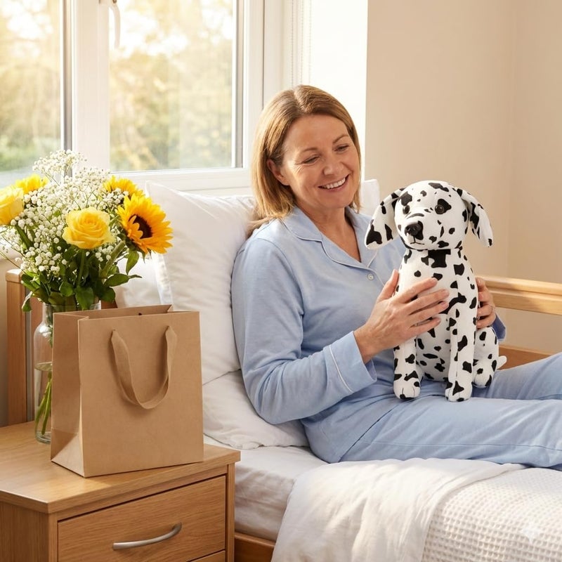 WEIGEDU Dalmatian Stuffed Animals, Stuffed Dalmatian, Stuffed Puppy Dog Plush Toys for Boy Girl Kids Birthday, 12 inches - Image 3