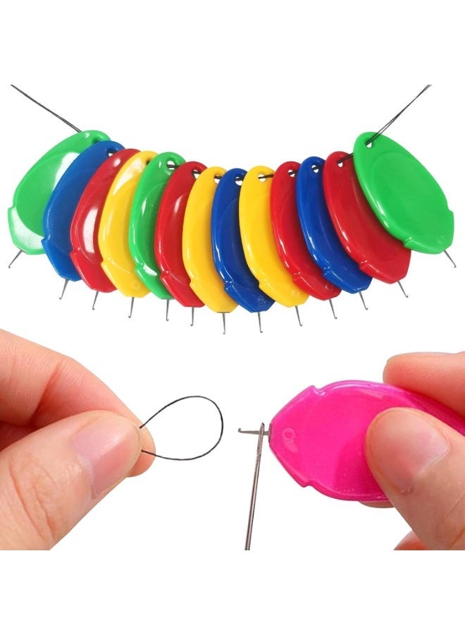 ChicAbode Needle Threaders, Needle Threader Tool, Needle Threaders for Hand Sewing with Clear Box, Simple Needle Threader Great for Needle Work, Sewing Machine, Embroidery, Cross-Stitch, 5 Colors Random - Image 1
