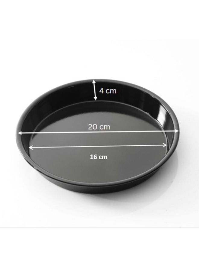 Easy Cooking Aluminium Non-Stock Round Baking Pan Black 20cm - Image 4