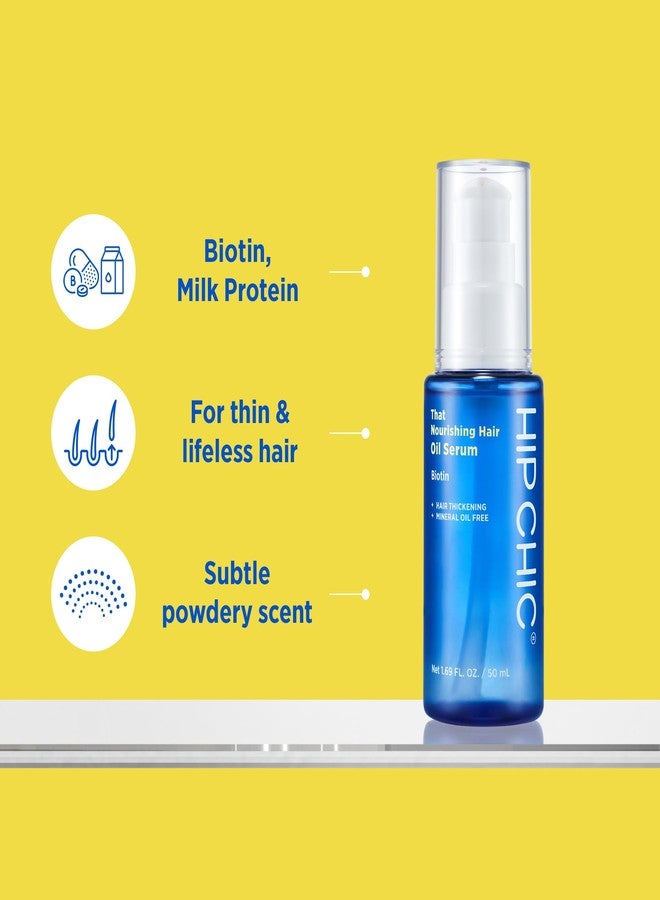 HIP CHIC That Nourishing Hair Oil Serum, Non Toxic, Vitamin B7, Biotin, Milk Protein Extract, Silk Amino Acids, Ample Nourishment, Stronger Hair, No Sulfate, 1.69 Fl Oz - Image 3