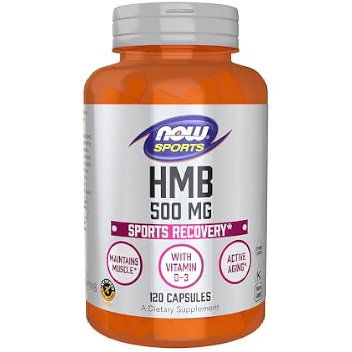 now Sports Nutrition, HMB (β-Hydroxy β-Methylbutyrate) 500 mg, Sports Recovery*, 120 Veg Capsules - Image 1