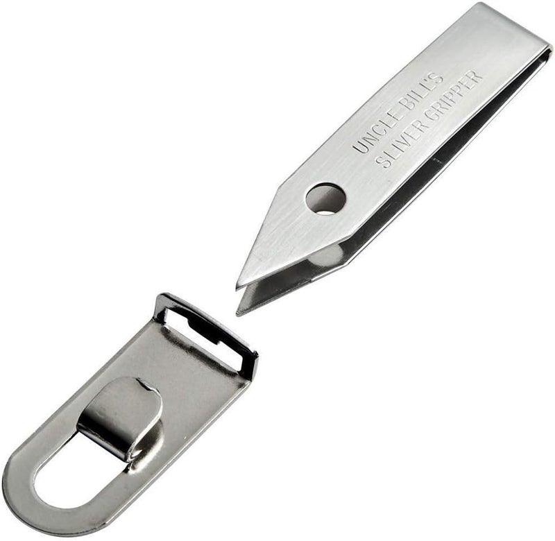 Uncle Bills Sliver Gripper Tweezer on Key Chain Clip