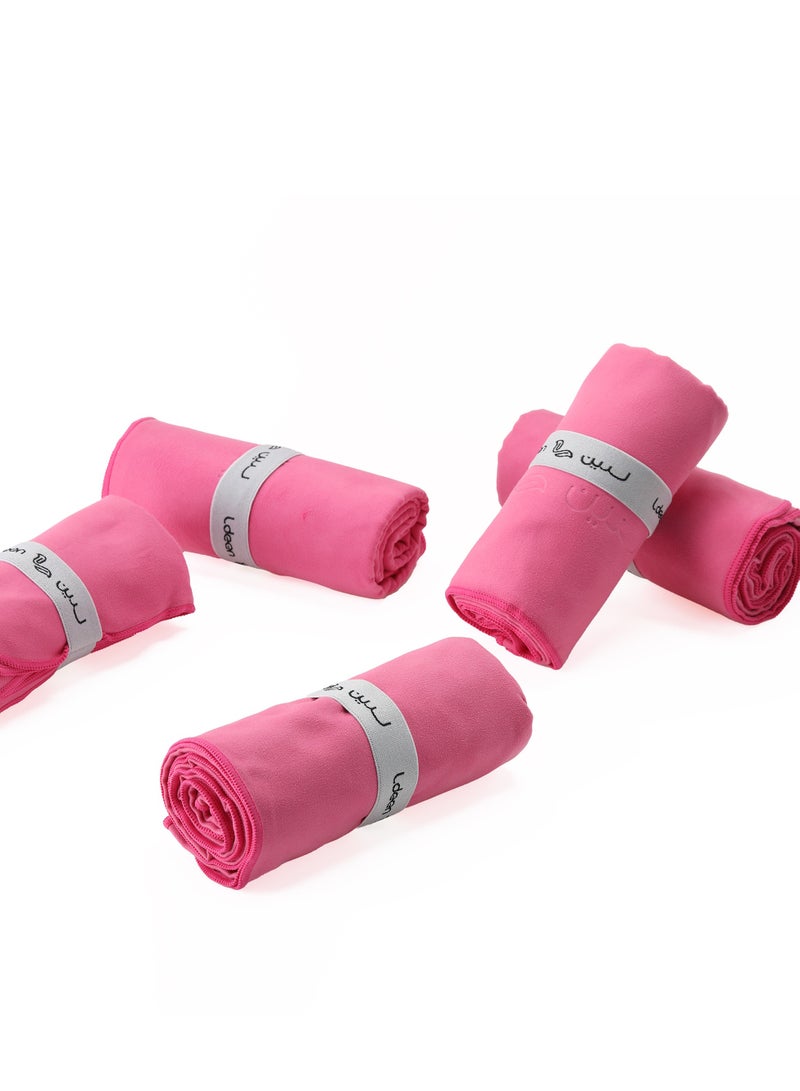 لدين منشفة الجسم المطورة (70*140) مصنوعة من المايكروفايبر- فوشي - Image 1