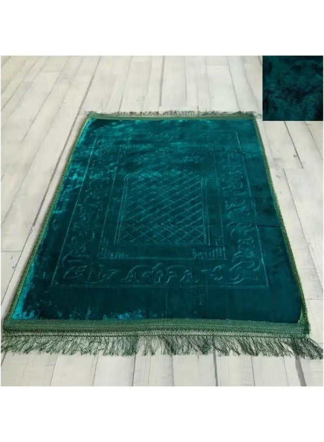 مجموعة من 3 قطع سجادة صلاة إسلامية سميكة مبطنة كبيرة للأطفال والرجال والنساء للعيد والسفر ورمضان وناعمة وفاخرة رائعة للركبتين والجبهة - Image 3