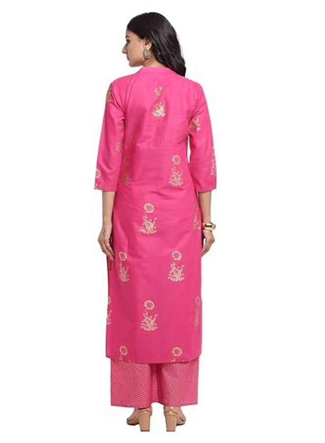 آني ديزاينر كورتا وبالازو مستقيمة من القطن للنساء من ANNI DESIGNER - Image 3