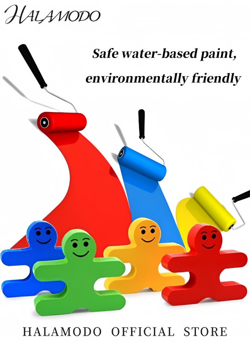 16PCS Kid's Wooden Balancing Building Blocks Colorful People Shaped Stacking Blocks Sensory Educational Toys Family Interactive Games Birthday Gifts for Boys & Girls & Preschoolers