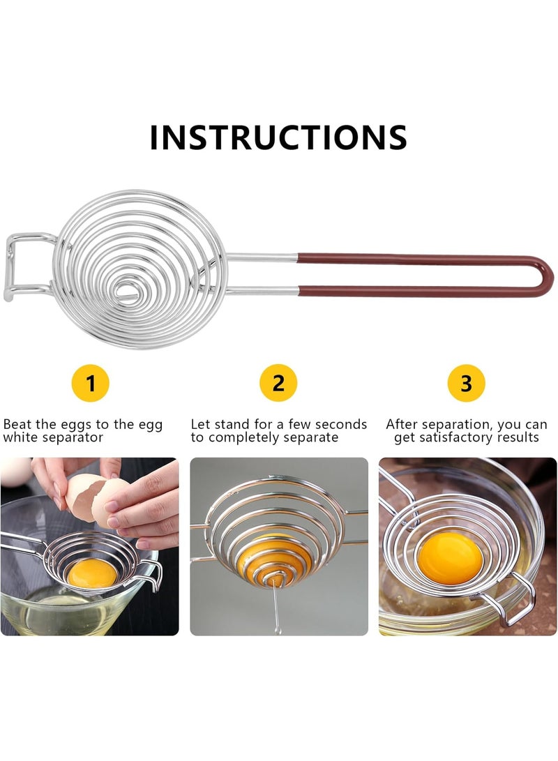 Egg Separator Egg Yolk White Separator Stainless Steel Egg White Yolk Sifting Filter Egg Divider Kitchen Tool for Baking Cake,Kitchen Gadget Cooking/Baker Tool - Image 3