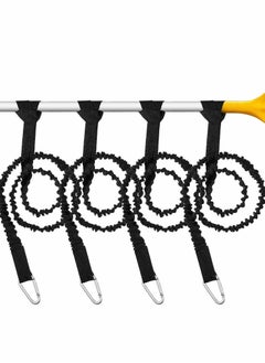Excefore Kayak Paddle Leash, 4Pcs Leash Accessories Stretchable Coiled Rod for Kayaking Fishing Boating Canoeing SUP Rafting  - Image 1