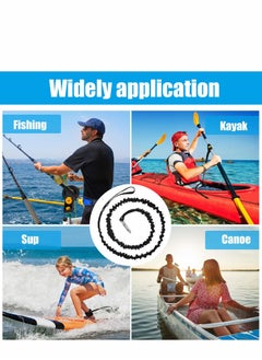 Excefore Kayak Paddle Leash, 4Pcs Leash Accessories Stretchable Coiled Rod for Kayaking Fishing Boating Canoeing SUP Rafting  - Image 2