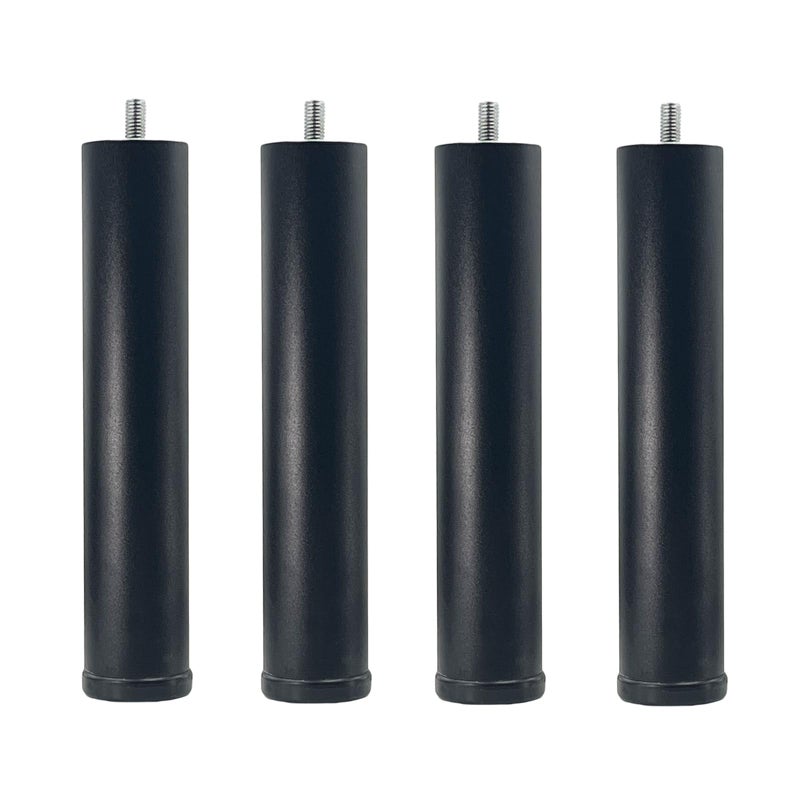 Yuqim 4 Pack Adjustable Furniture Legs Replacement M8 Thread Metal Furniture Legs 8 Inch Couch Legs Replacement Legs For Bed, Sofa, Cabinet(Black, 7.7-8.03 Inch) - Image 1