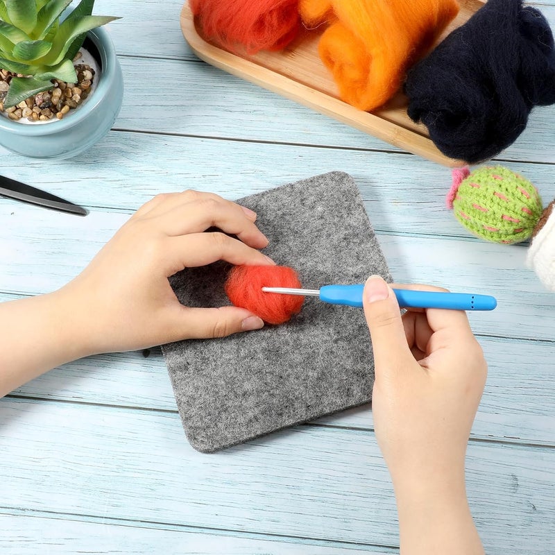 Aeaocvo Needle Felting Pad, Grey Sponge Pad, 6×6 in Needle Felting Mat for Any Wool Felting Supplies - Image 4