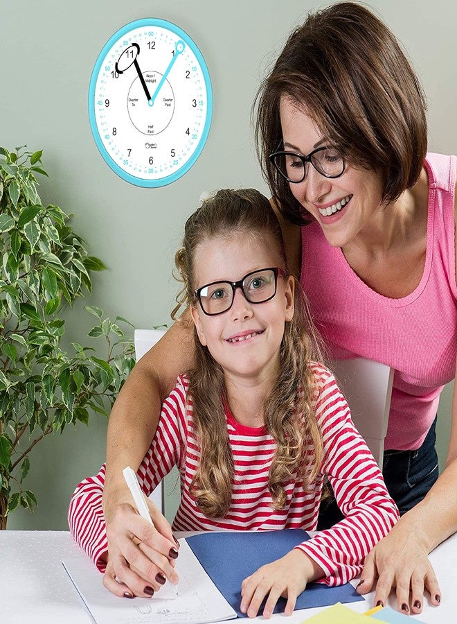 Teacher's Choice Educational Wall Clock - Silent Movement Time Teaching Clock for Teacher's Classrooms and Kid's Bedrooms with Window Hands, Perfect for Children with Special Needs. - Image 5