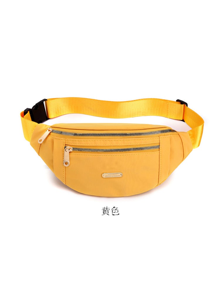 Generic Fashion Laser Waist Pack Unisex Sporty PU Sling Bag Orange 