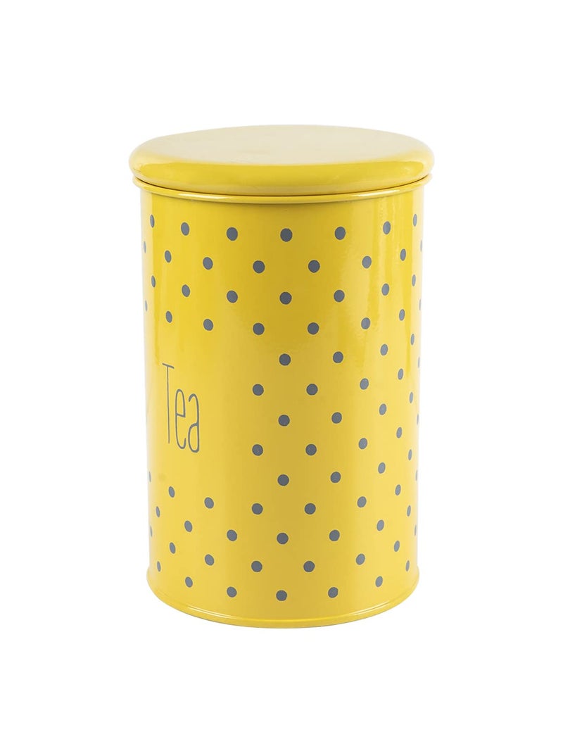 MARKET 99 Glossy Yellow Mild Steel Tea and Sugar Jar Set of 2 (900ml Each) | Leak-Proof Cylindrical Kitchen Storage Containers for Tea, Sugar and Dry Food | Stylish Food Canister Set of 2 - Image 5
