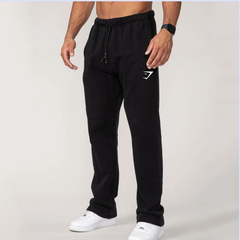 بنطال رياضي رجالي من GYMSHARK - جديد خريف/شتاء، بنطال جري مستقيم من القطن، مريح ومتعدد الاستخدامات