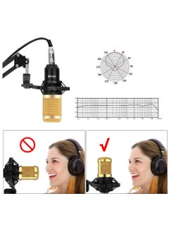Generic BM800 Condenser Microphone Bundle, Podcast Kit with Streaming Microphone, Live Sound Card, Adjustable Mic Stand, Metal Shock Mount and Double-Layer Pop Filter for Studio Recording & Broadcasting  - Image 5