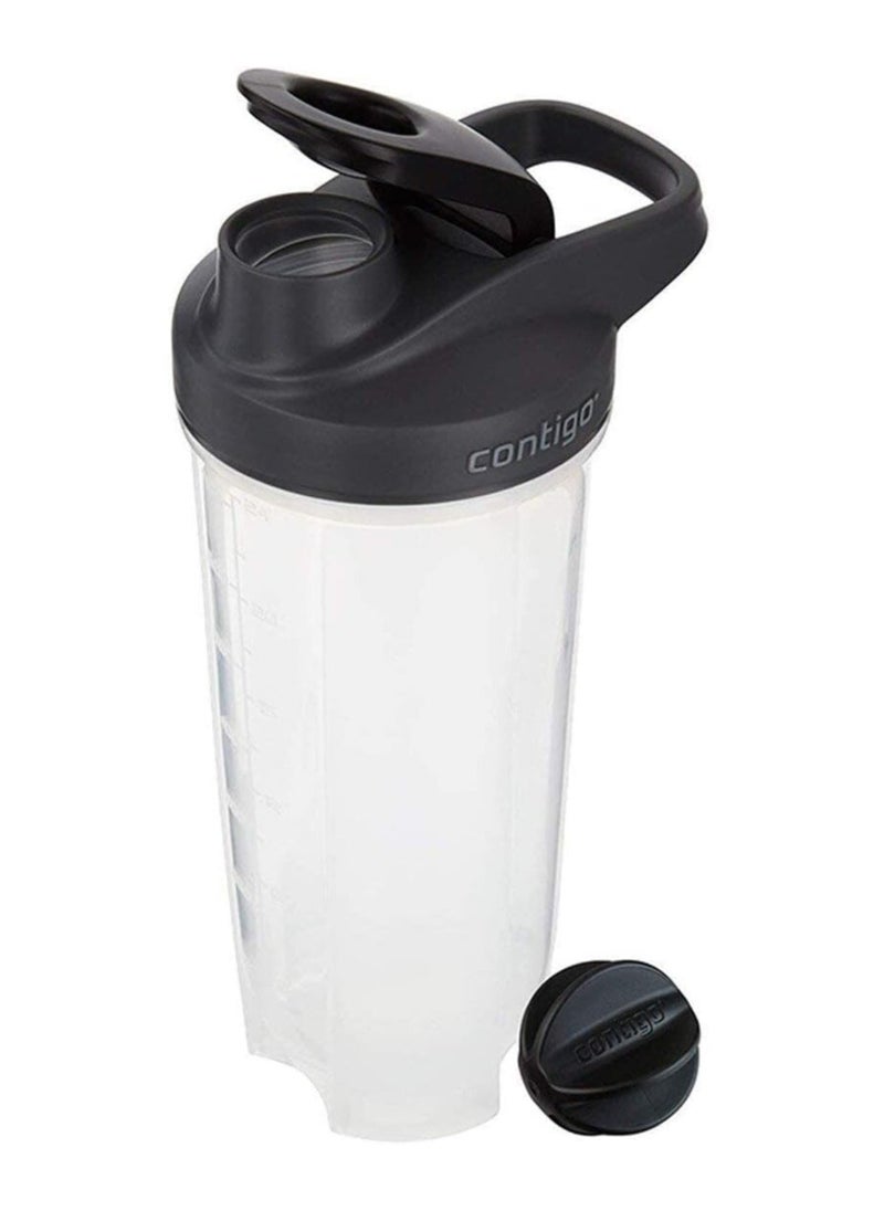 Contigo - Contigo shake and go fit protein shaker bottle with mixer ball large bpa free drinking flask ideal for or nutrition shakes smoothies black 820 ml - Image 1