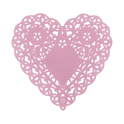 Hygloss Heart Doilies - 100 Pcs -6-Inch Pink Paper Heart Shaped Doilies for Valentines Crafts, Table Settings - Ideal for Valentine Doily, Paper Heart Doily Projects - Image 3