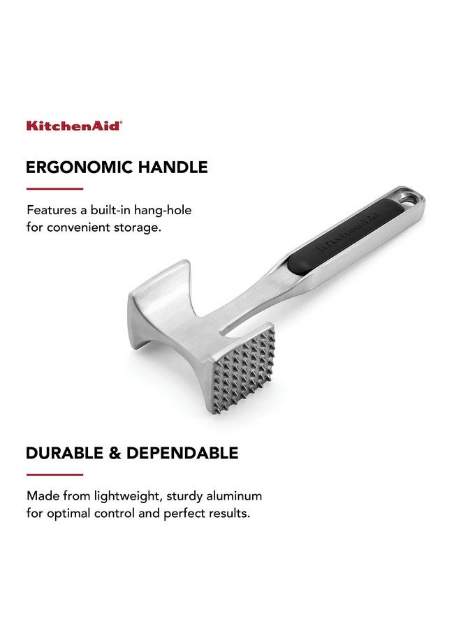 KitchenAid Gourmet Multi Sided Meat Tenderizer for Pounding Meats, Nuts, Shellfish, ect, Hang Hole for Easy Storage, Hand Wash, One Size, Black - Image 2