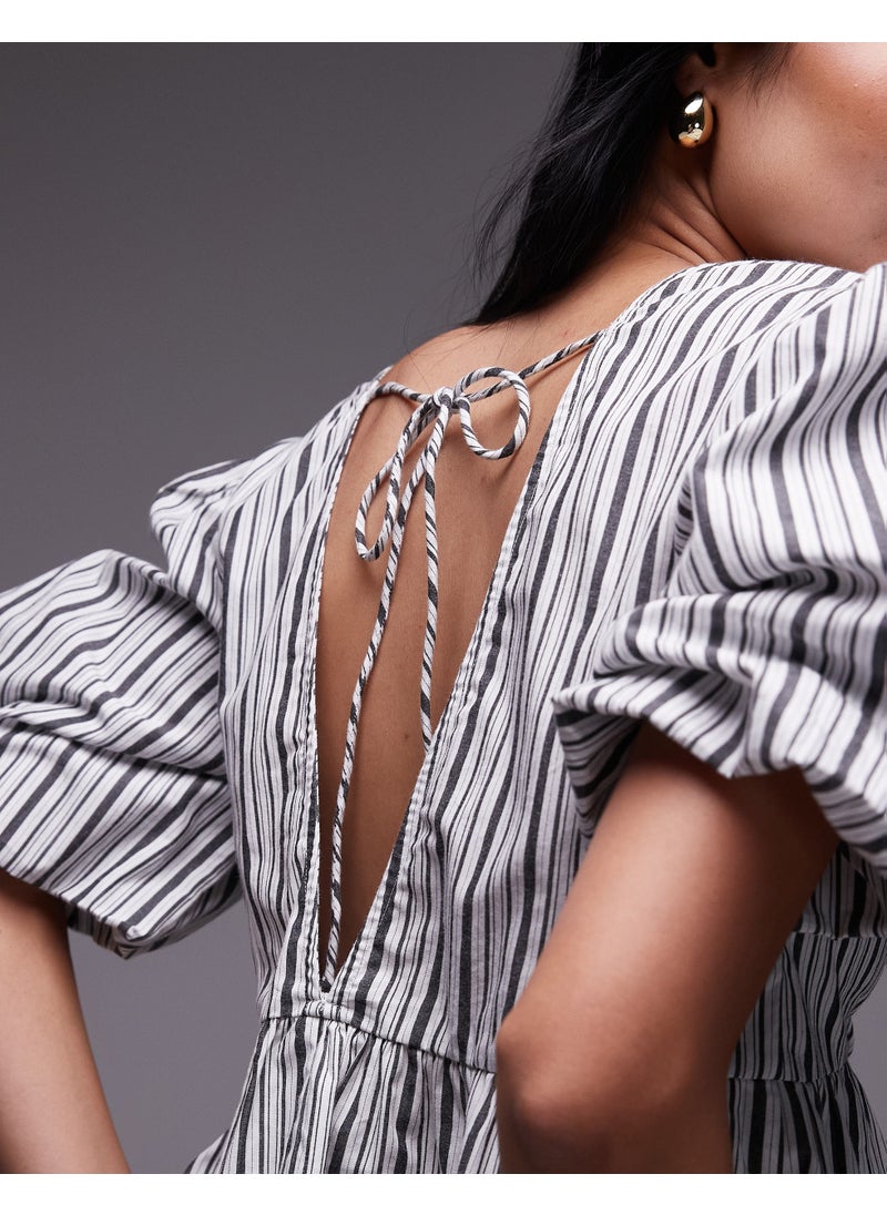 TOPSHOP Poplin Puff Sleeve Top  - Image 3