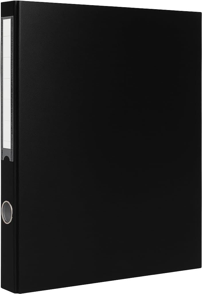 Fitto Level File 1 PC with 4 Holes, 34cm x 25cm, Black for Home and Office Use - Image 1