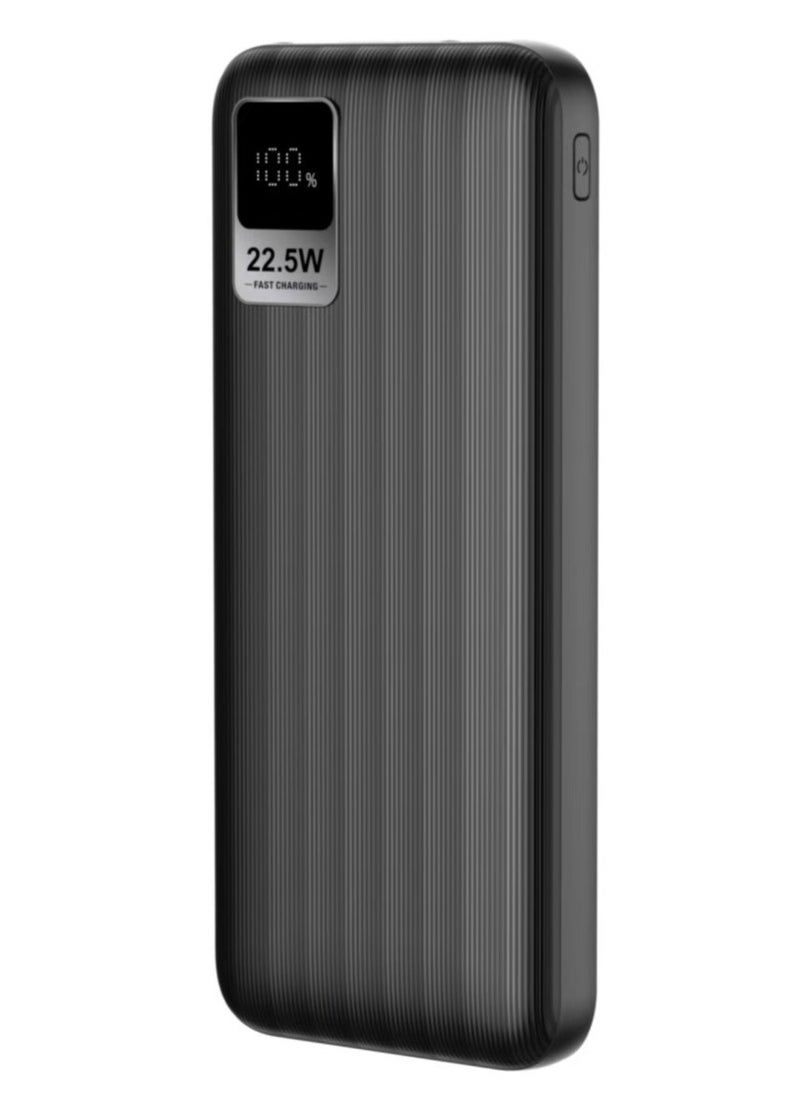 MATRIX - S10-10000mAh Power Bank Fast Charging 22.5W- Black - Image 1
