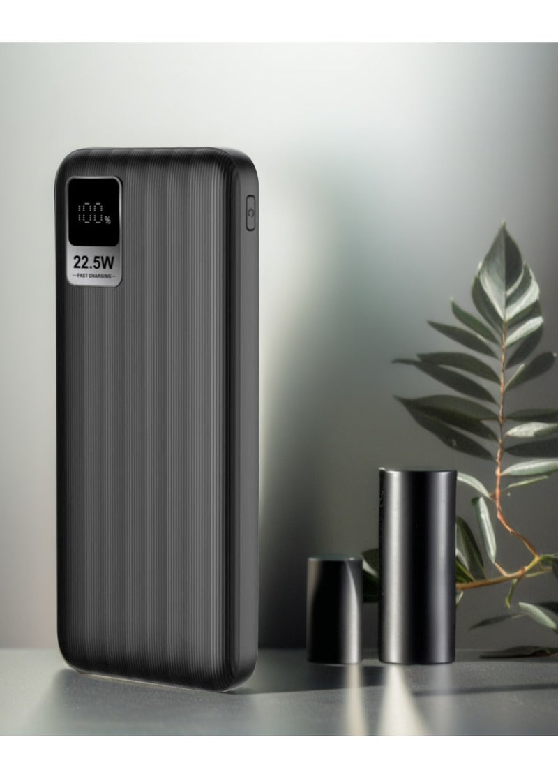 MATRIX - S10-10000mAh Power Bank Fast Charging 22.5W- Black - Image 1