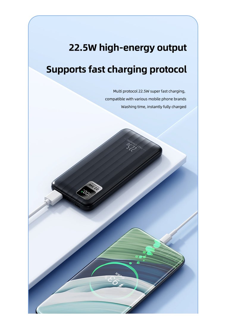 MATRIX - S10-10000mAh Power Bank Fast Charging 22.5W- Black - Image 1