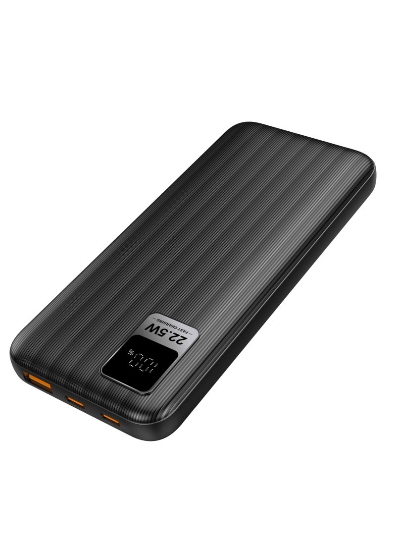 MATRIX - S10-10000mAh Power Bank Fast Charging 22.5W- Black - Image 1