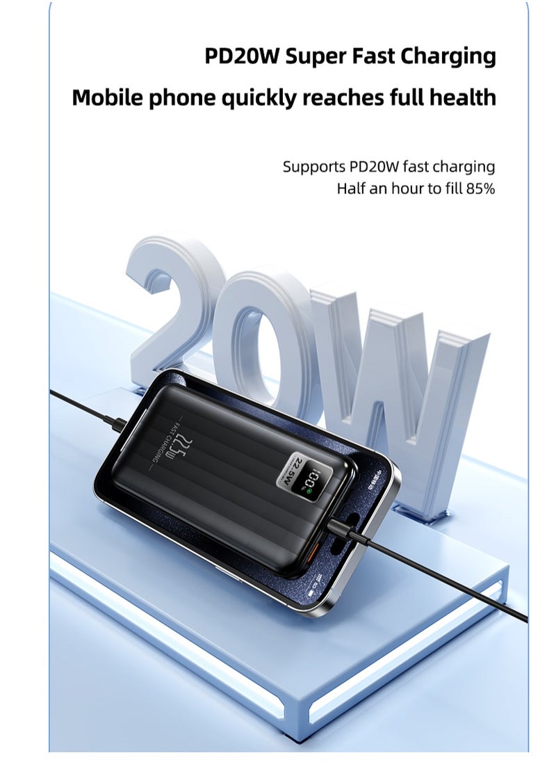 MATRIX - S10-10000mAh Power Bank Fast Charging 22.5W- Black - Image 1