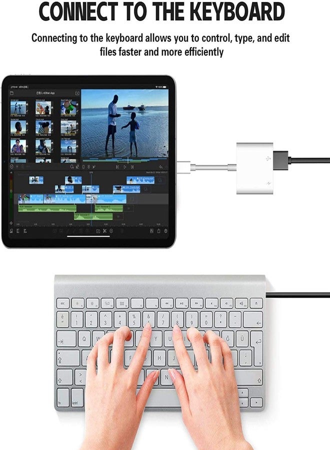 DESOFICON Lightning to USB 3.0 OTG Adapter for iPhone, iPad, USB Camera Adapter with Fast Charging Port - Image 5