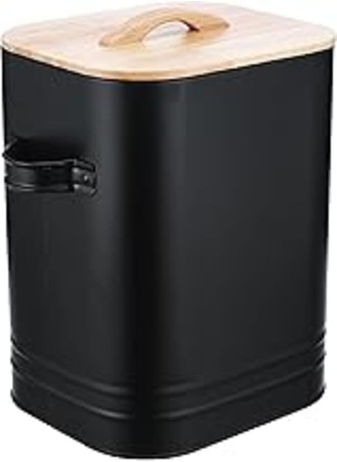 Matalan - Matalan Matt Laundry Powder Storage Box, 24 cm x 18 cm x 16 cm Size, Black - Image 1