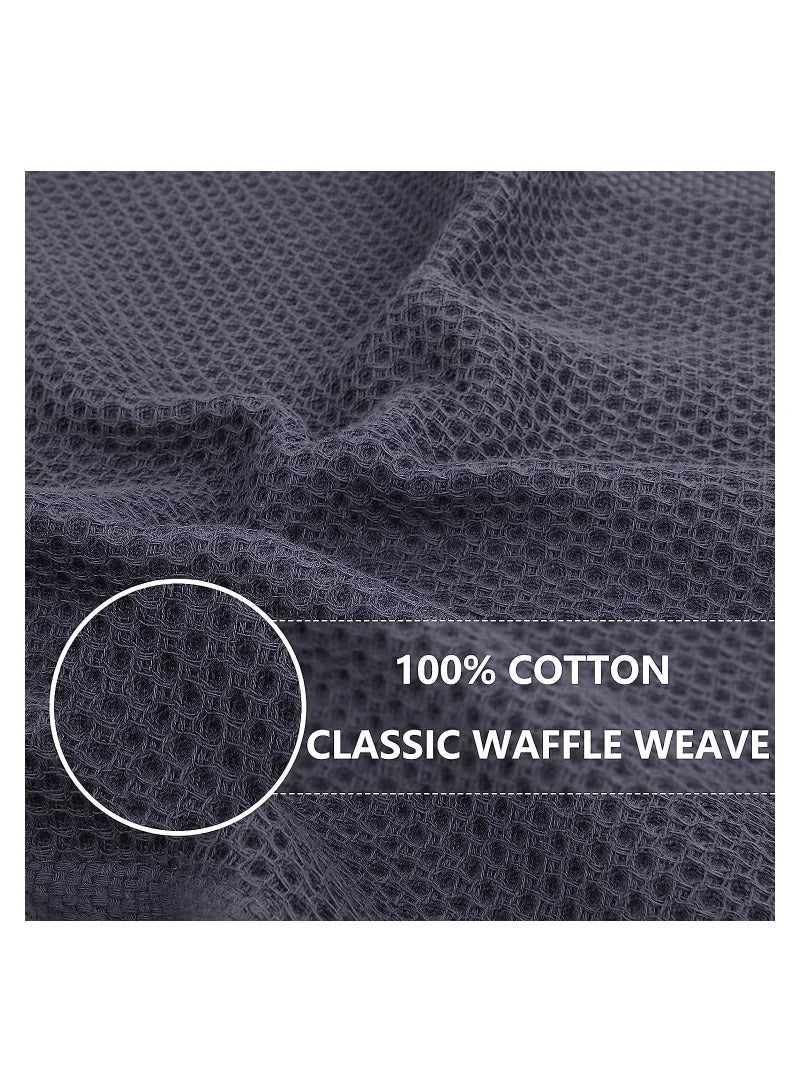 ٦ قطع من مناشف المطبخ القطنية بنسيج الوافل، ناعمة جدًا وذات امتصاص عالي وتجف بسرعة، بحجم ١٣×١٣ إنش - Image 4