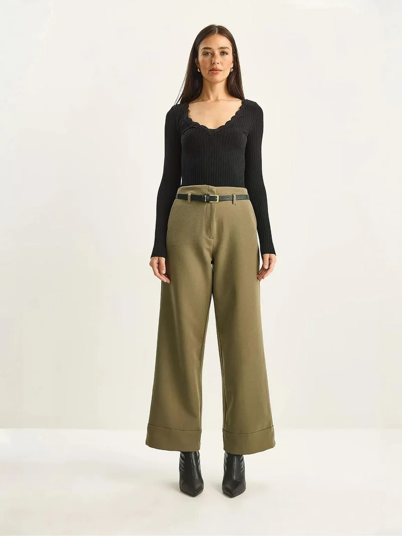 بيانكو لوتشي بنطلون واسع الخصر العالي من لوكسي