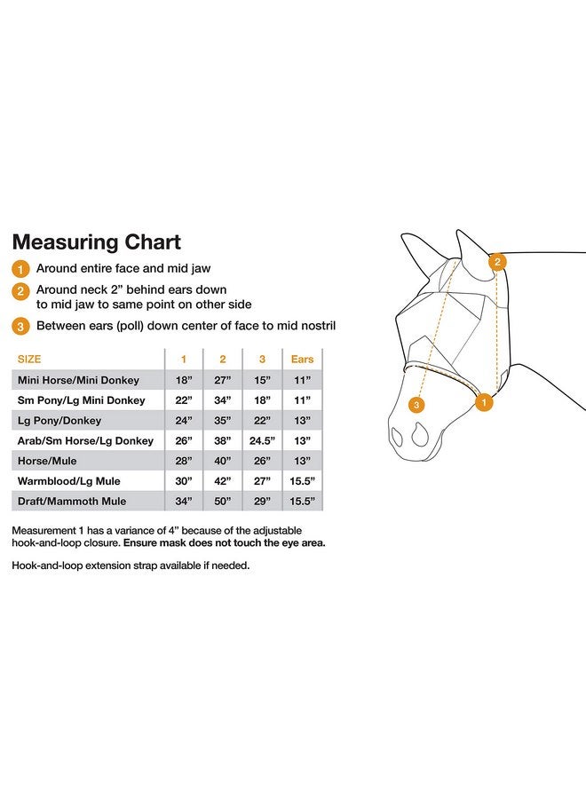 Cashel Crusader Mule Fly Mask with Long Nose and Ears, Grey, Mule Weanling - Image 2