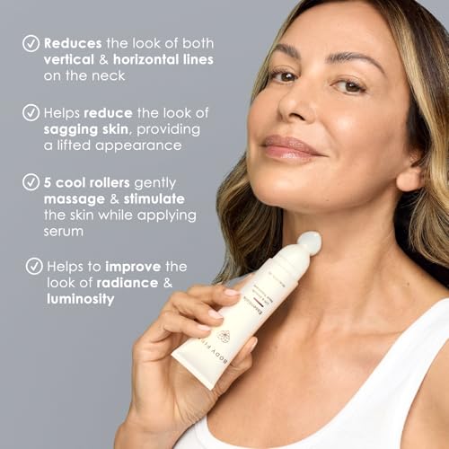 Body Firm Crepe Erase Lift Smooth Neck Serum Firming Neck Cream Anti Aging Serum With TruFirm Technology Peptides Caffeine Vitamin B3 Skin Care For Women Roller Ball Applicator 17 FL Oz - Image 3