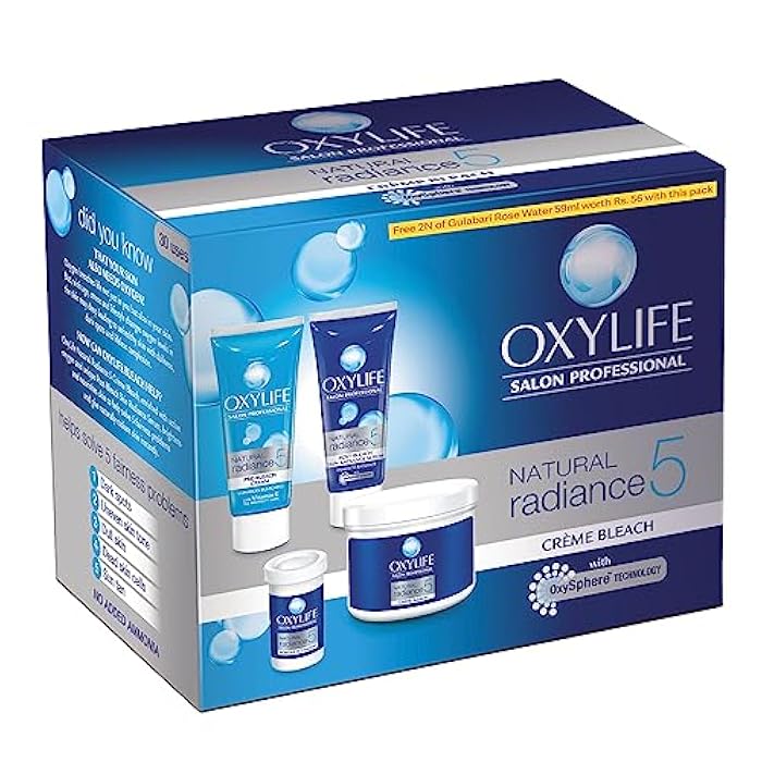 OxyLife Natural Radiance 5 Creme Bleach, 310g (Face) - Image 1
