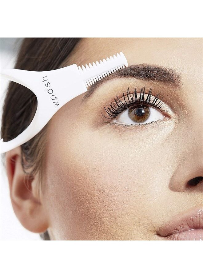Woosh Beauty, The Mascara Shield, Protects Eyelids from Mascara Smudges, Eyebrow & Eyelash Comb, No More Clumps, Lengthening & Curling  - Image 4