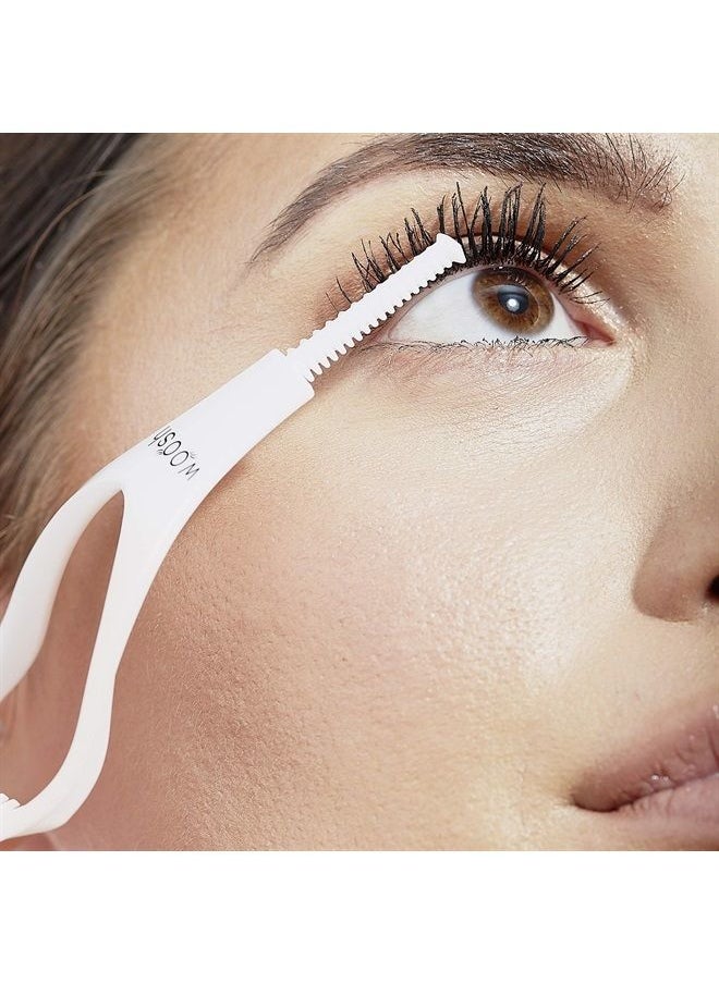 Woosh Beauty, The Mascara Shield, Protects Eyelids from Mascara Smudges, Eyebrow & Eyelash Comb, No More Clumps, Lengthening & Curling  - Image 5