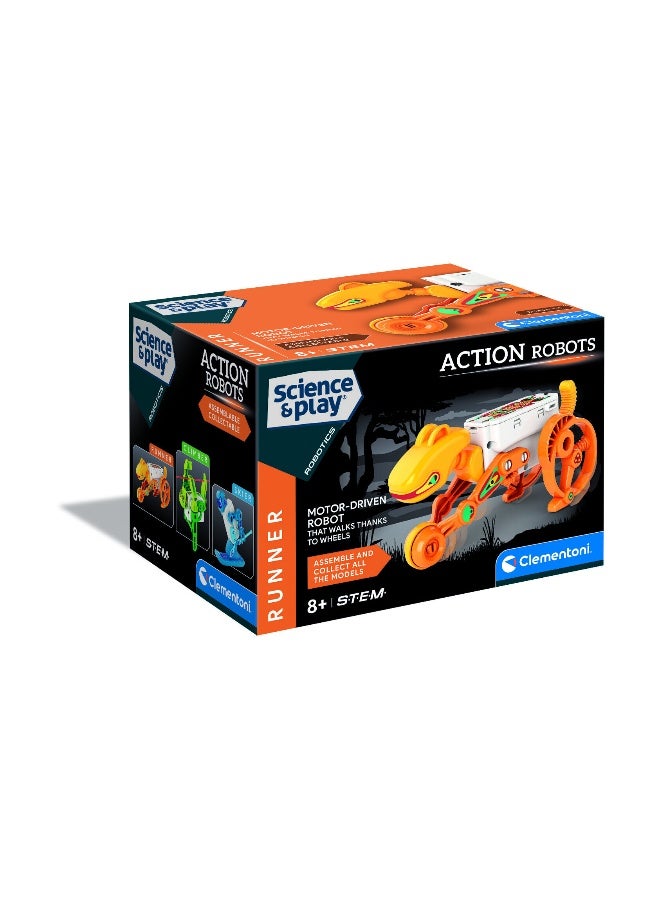 Clementoni Runner Action Robot, Battery Operated | Assemble the Robot | STEM Toys | Science Toys | Educational & Learning Toy | Gift for Kids and Science Lover - Image 1