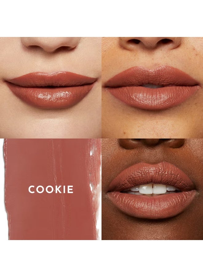 LAWLESS BEAUTY Forget the Filler Lip-Plumping Line-Smoothing Satin Cream Lipstick - Cookie - Image 2