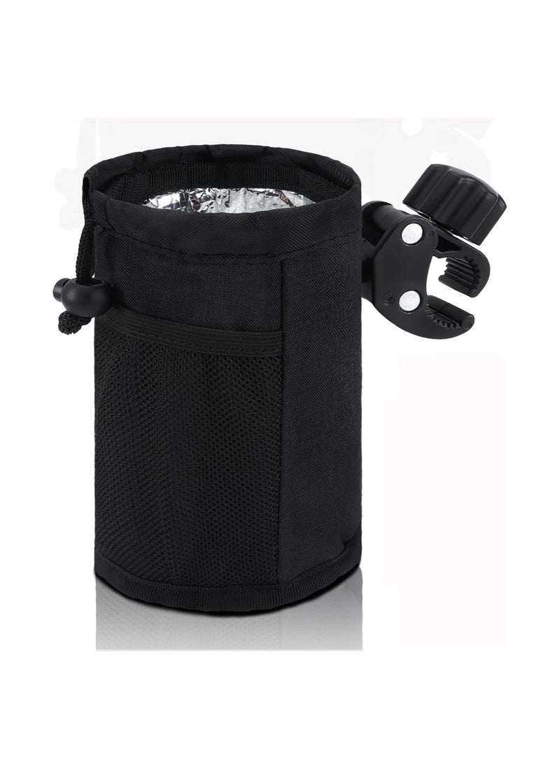 SYOSI Universal Cup Holder, with Phone Holder, Insulated Cooler Cup Holder for Stroller, Bike, Motorcycle, Wheelchair, Walker, Atv, Scooter, Marine Boat, Golf Cart, Adjustable Drawstring Design(1 pack）  - Image 1