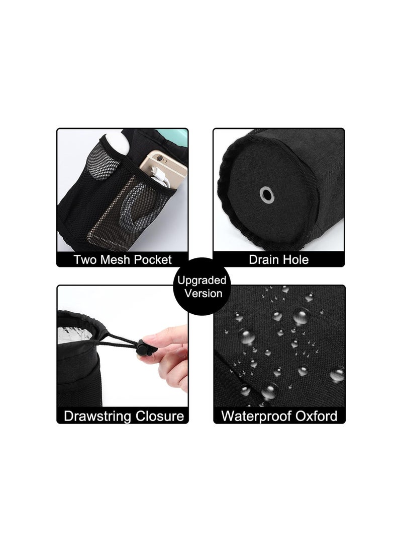 SYOSI Universal Cup Holder, with Phone Holder, Insulated Cooler Cup Holder for Stroller, Bike, Motorcycle, Wheelchair, Walker, Atv, Scooter, Marine Boat, Golf Cart, Adjustable Drawstring Design(1 pack）  - Image 2