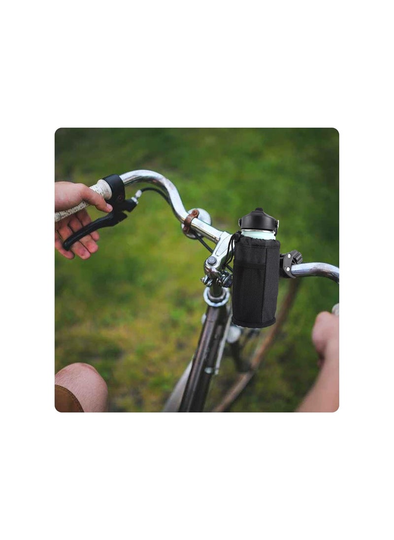 SYOSI Universal Cup Holder, with Phone Holder, Insulated Cooler Cup Holder for Stroller, Bike, Motorcycle, Wheelchair, Walker, Atv, Scooter, Marine Boat, Golf Cart, Adjustable Drawstring Design(1 pack）  - Image 5