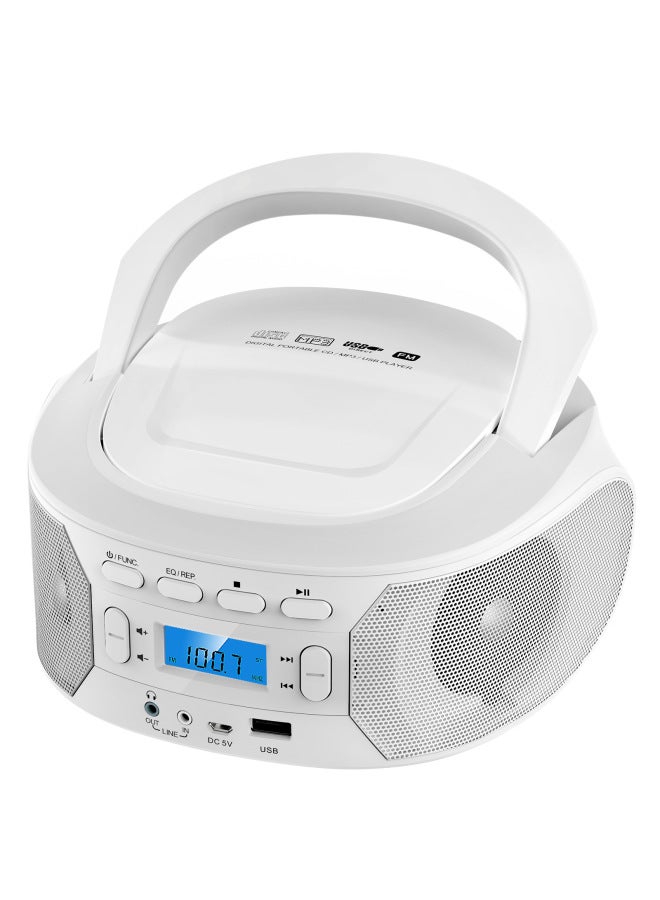 Neutral Retro Cd Player Portable Boombox Home Music Album Bluetooth Cd Player Fm Radio - Image 5